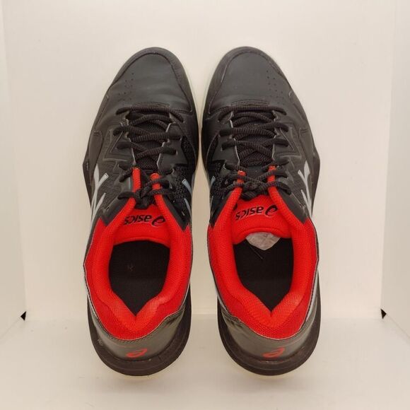 ASICS Dedicate 7 Mens Pre-owned Black w/Silver & Red Tennis Sneakers - sz. 11 - Picture 4 of 7